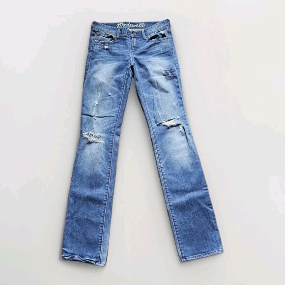 madewell jeans 26x34 Rail Straight Leg Denim Distressed - Picture 1 of 5